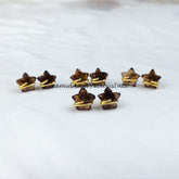 Smoky Quartz Earrings, Star Shape Stud Earrings, Quartz Jewelry, Gemstone Stud Earrings, Small Crystal Stud Earrings, Sold By Pair